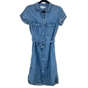 H&M Label of Graded Goods Chambray Blue Shirt Dress Size 6